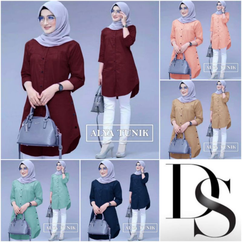 DS - Kemeja Tunik JUMBO Fashion Wanita - Alya XL - XXL