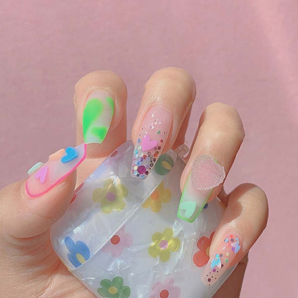 Mxbeauty Hiasan Kuku 3d Diy Bentuk Pita / Hati / Aurora / Beruang Untuk Nail Art