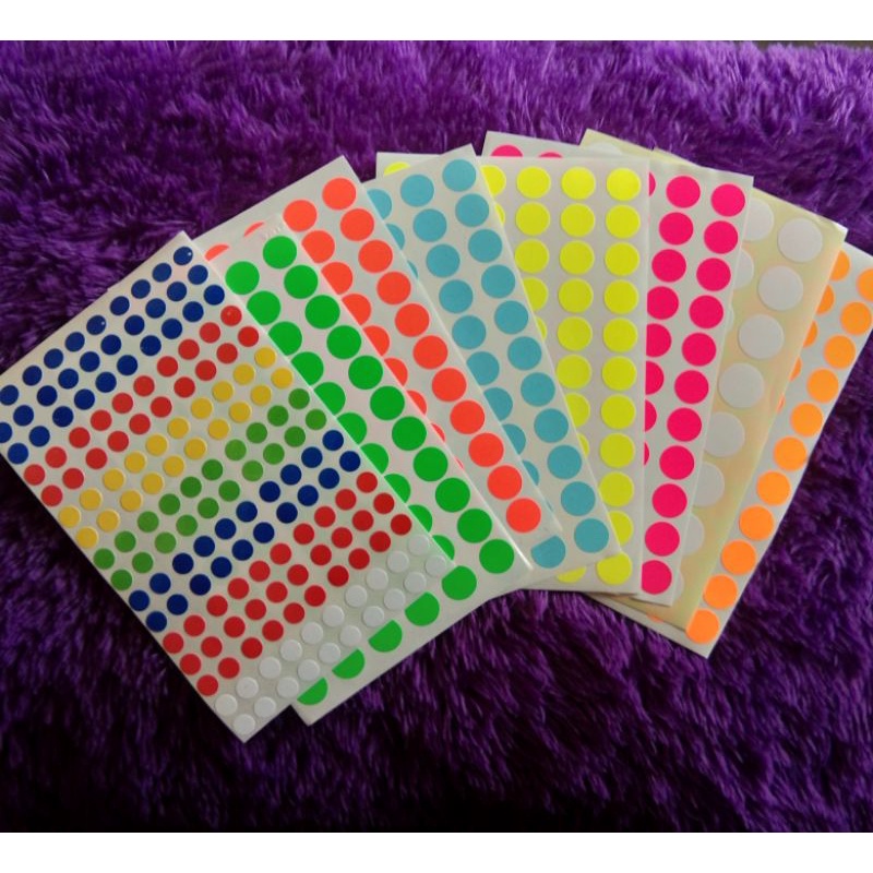 

stiker label colour dot/stiker bulat/stiker warna/stiker mainan edukasi anak