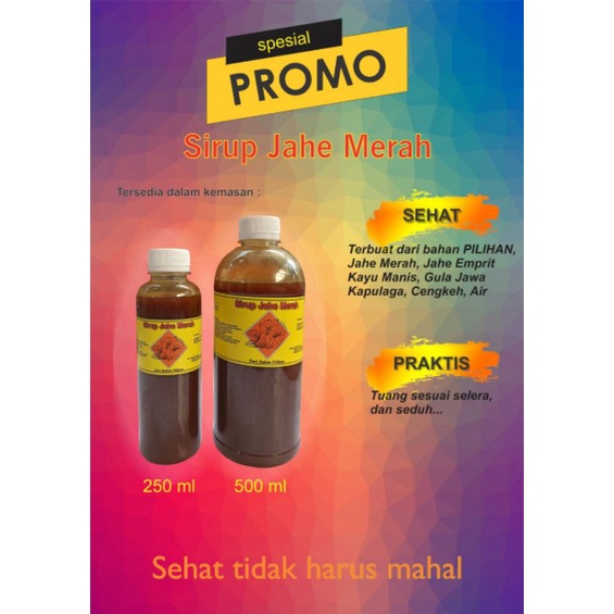 

Minuman sehat cegah cov19 ekstrak jahe merah gula aren alami