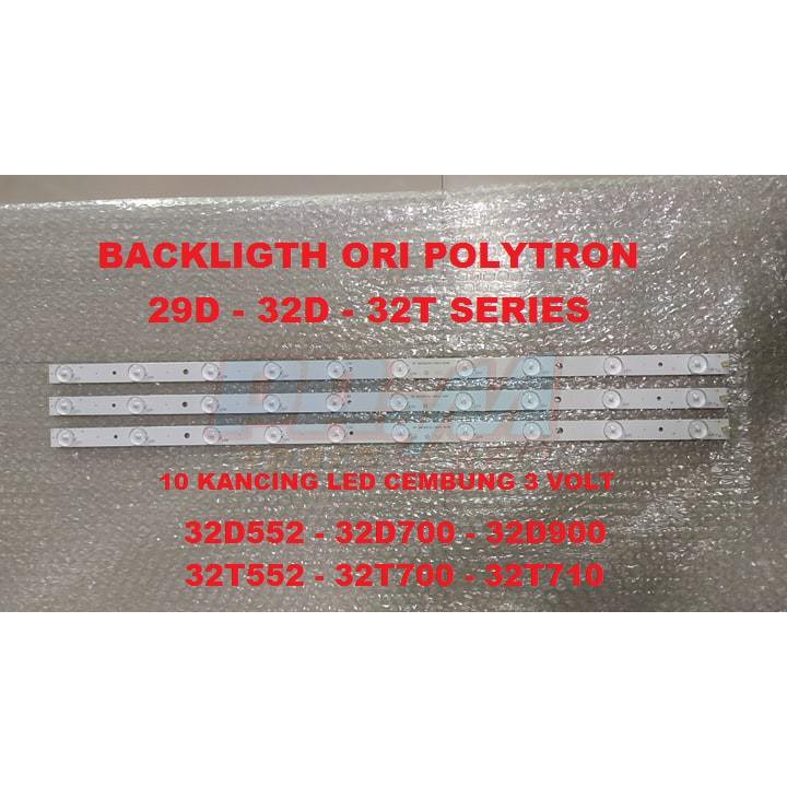 LAMPU LED BL 32D900 - BACKLIGHT POLYTRON TV 32D900 LAMPU BL LED TV POLYTRON 32 INC 10 KANCING 3 VOLT