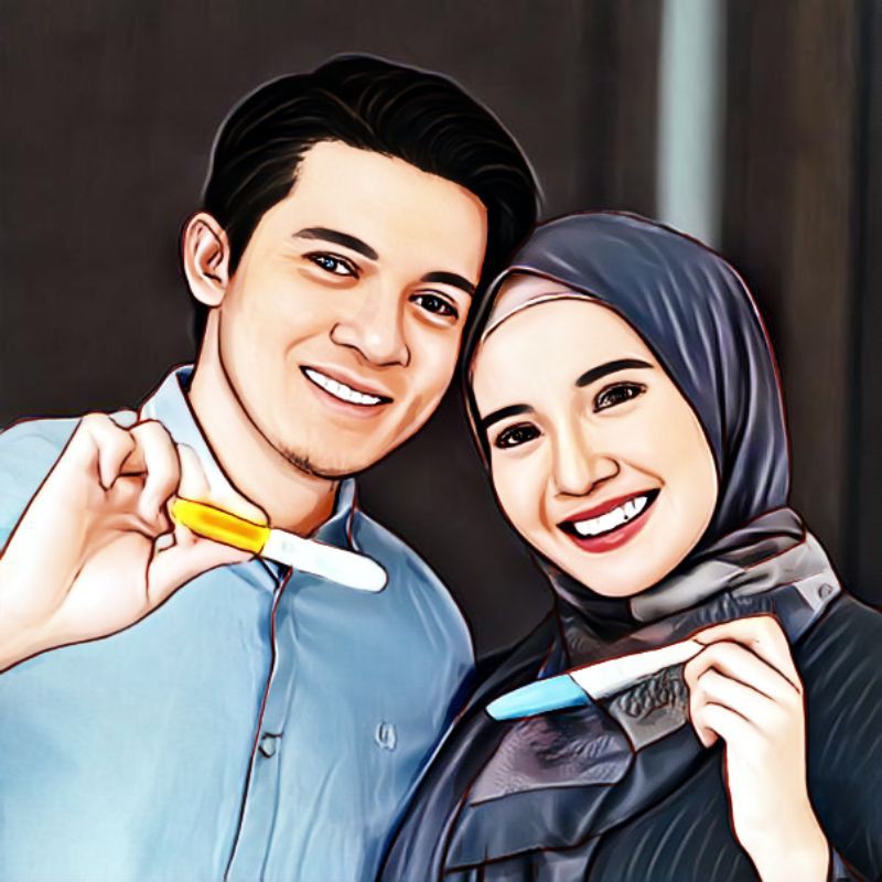 KARTUN wajah Couple series // Vektor TERMURAH