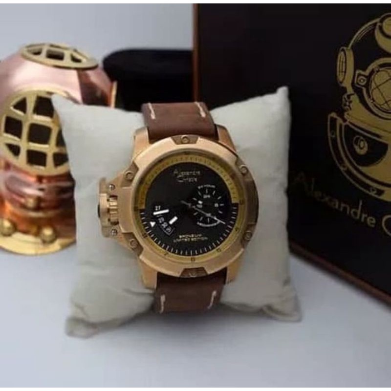 jam tangan pria Alexander Christie AC6481bronzium limited edition