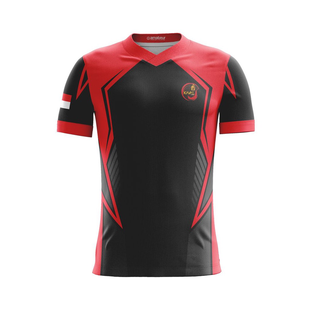 Amateur Jersey Atasan Gaming FF, ML, PUBGM Desain Custom Bisa gonta ganti Logo GA003