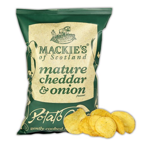 

Mackies of Scotland Potato Crisps mature cheddar & onion 150g