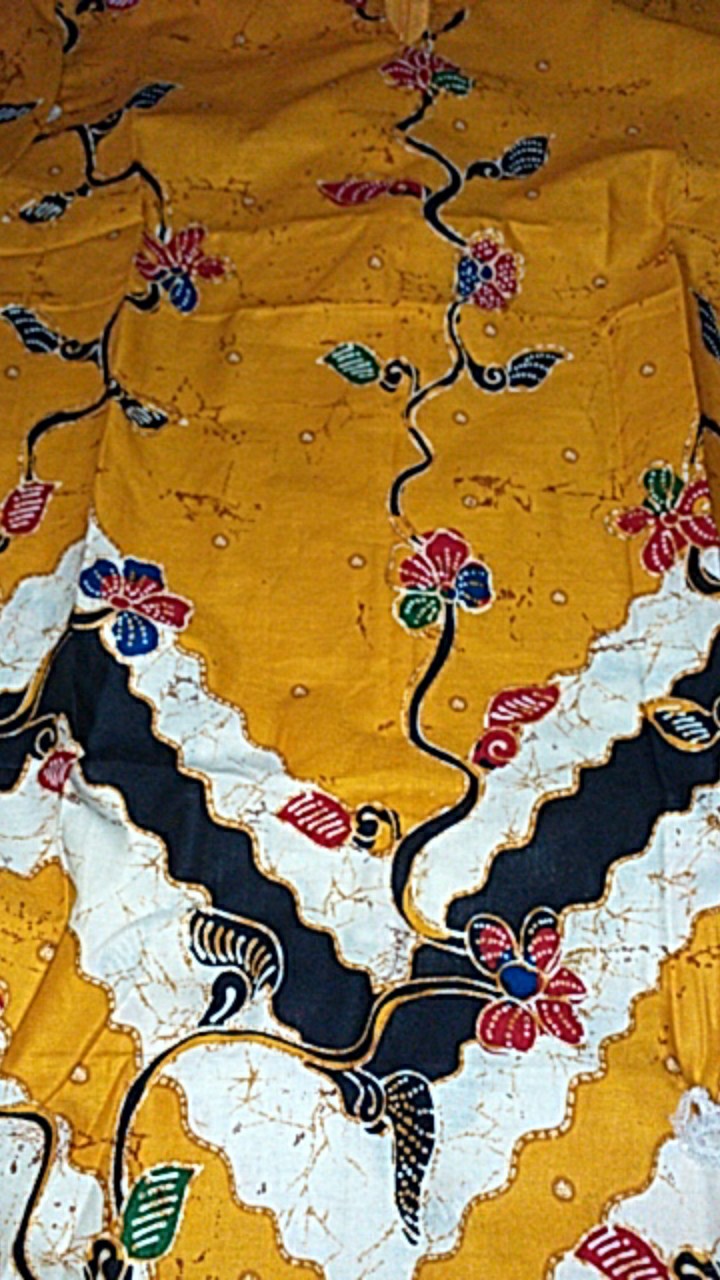 Batik Tunik Zigzag Kuning