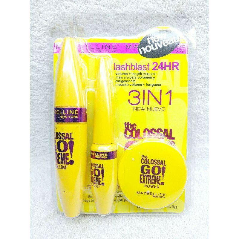 Maybelline Set ( Bedak, eyeliner, & maskara)