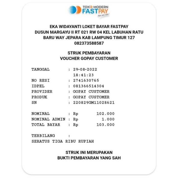 Fastpay Reguler