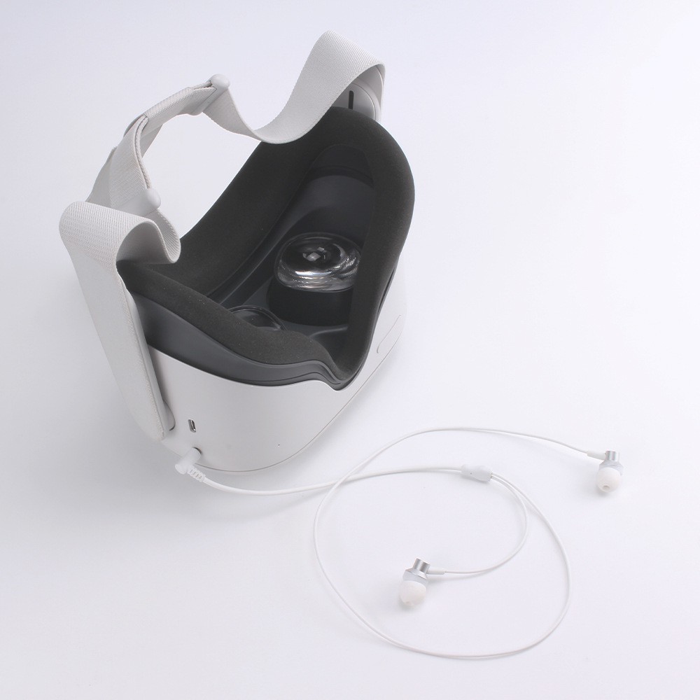 Headset Earbuds In-Ear Stereo Noise Rendah Dengan Kabel Untuk Kacamata Vr Oculus Quest 2 Quest2