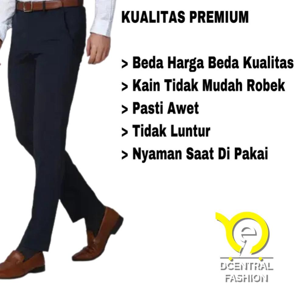 Celana Panjang Formal Pria Slim Fit Clana Kerja Cowok Crlana Kantor Panjanh Long Pants Bahan Berkual