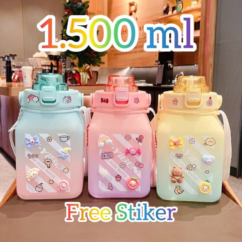 BOTOL MINUM VIRAL GEMOY 1,5 LITER / FREE STIKER