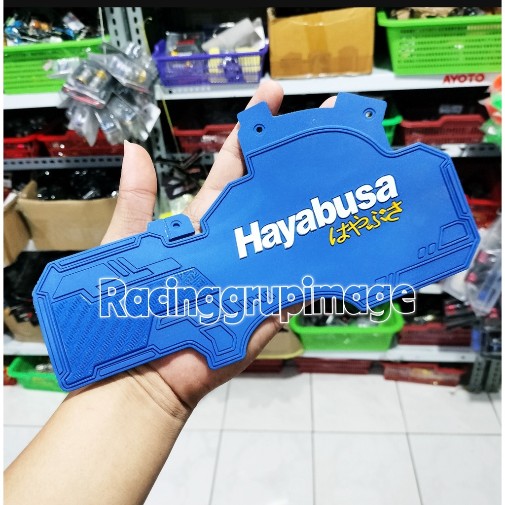 hayabusa Mudflap Honda Vario 110 Techno Karbu Aksesoris Variasi Penahan Lumpur biru