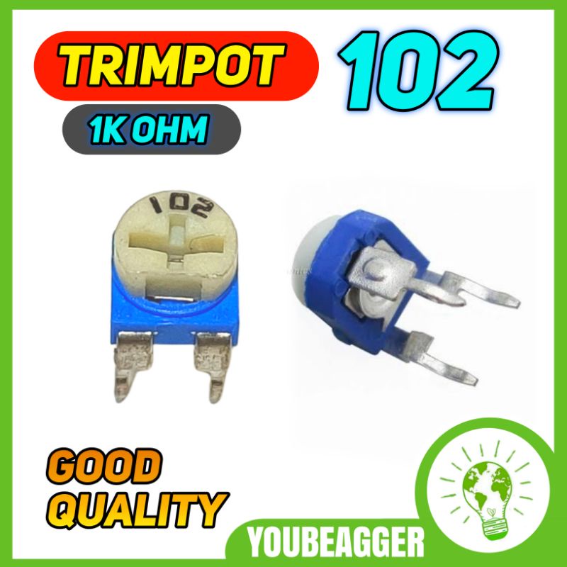 Trimpot 102 1K ohm variabel resistor