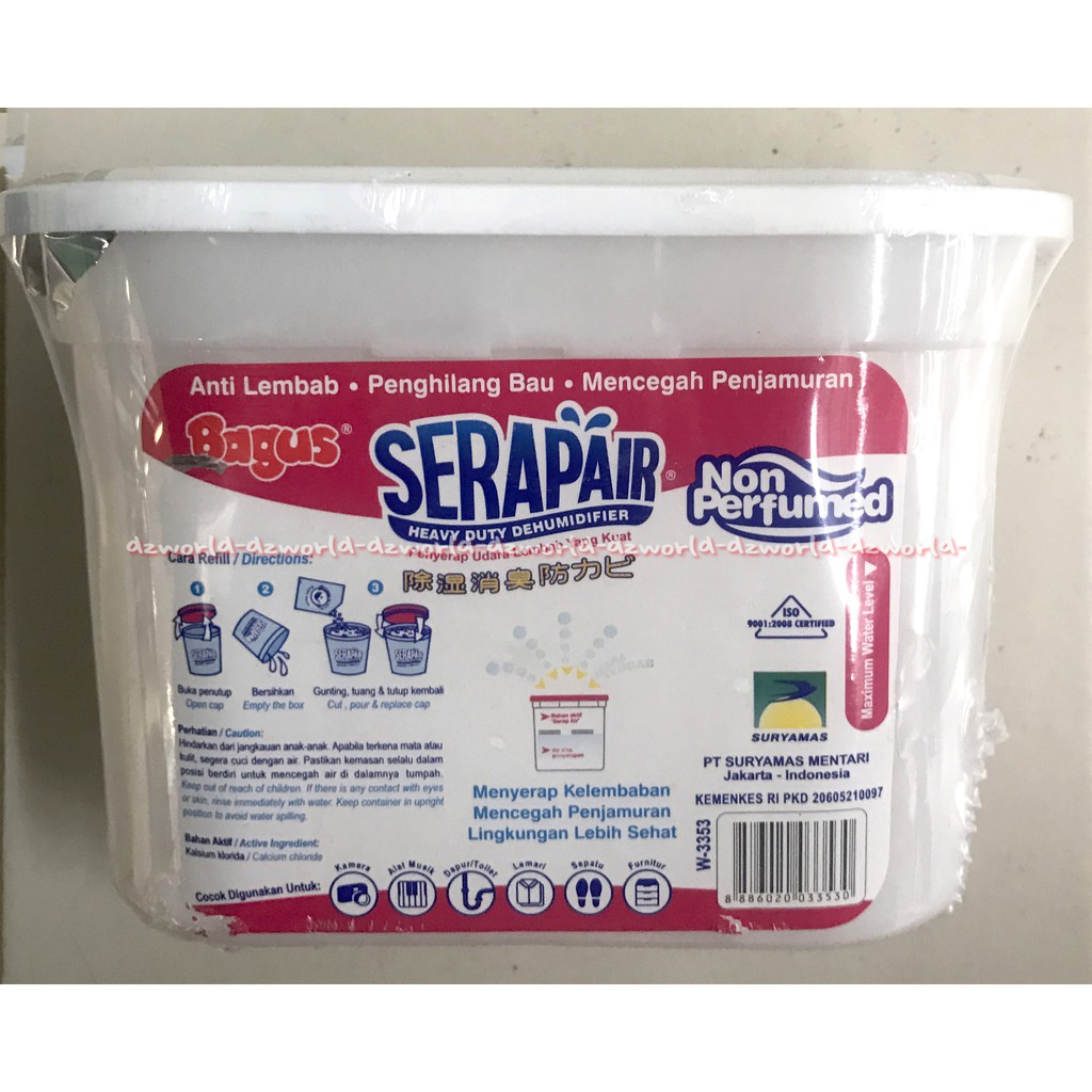 Bagus Serap Air White Putih Non Parfumed Anti Lembab Mencegah Jamur serapair450ml