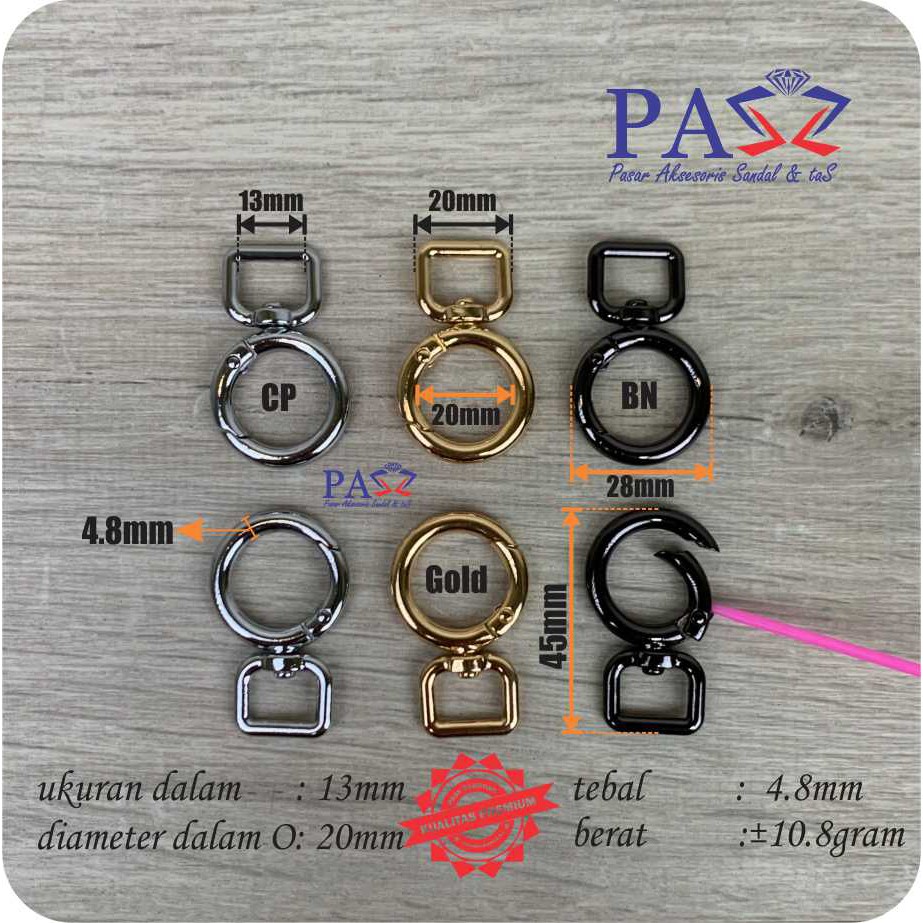 Kait Buka Tutup 13x4.8mm (Premium Import)