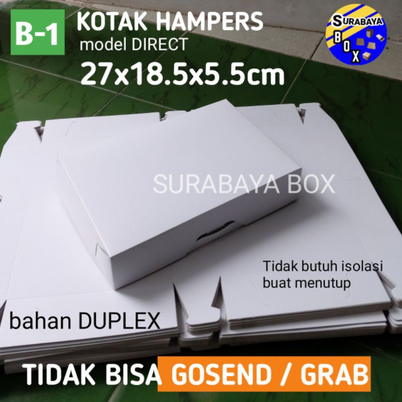 10 pcs KOTAK HAMPERS B-1 PUTIH DUPLEK KARDUS BOX BAJU HIJAB DUS KAOS PACKING
