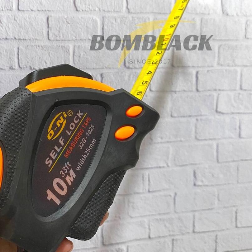 Meteran Tangan 10 Meter Meteran Karet Otomatis Self Lock 10m ONI