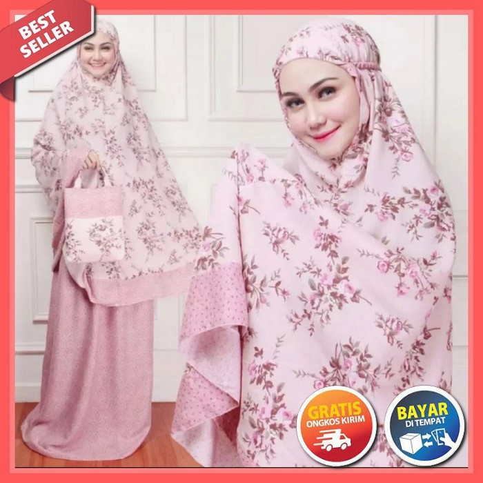 Mukena Khadijah Dewasa Pastelena Free Tas Original Cantik Katun Siti Khodijah Mukena Jumbo Mukena De