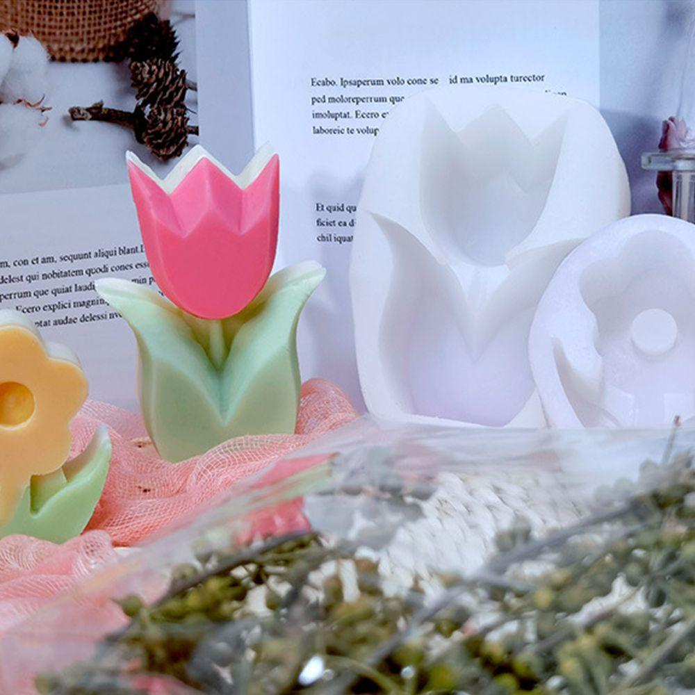 R-flower Cetakan Lilin Bunga Tulip Kreatif Kerajinan Tangan Casting Alat Cetakan Resin Epoxy