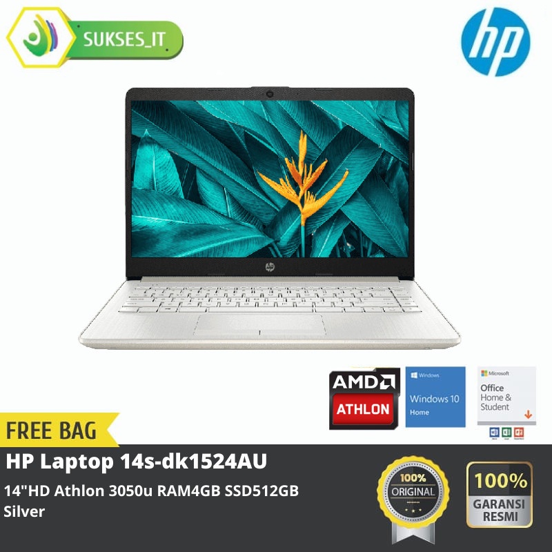 Jual Hp Laptop 14s Dk1524au 14hd Athlon 3050u 4gb Ssd512gb Silver Shopee Indonesia 5152