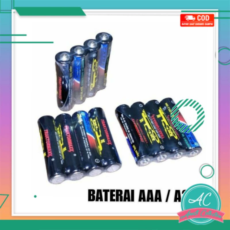 Batre AAA baterai tipe A3 remot TV DVD