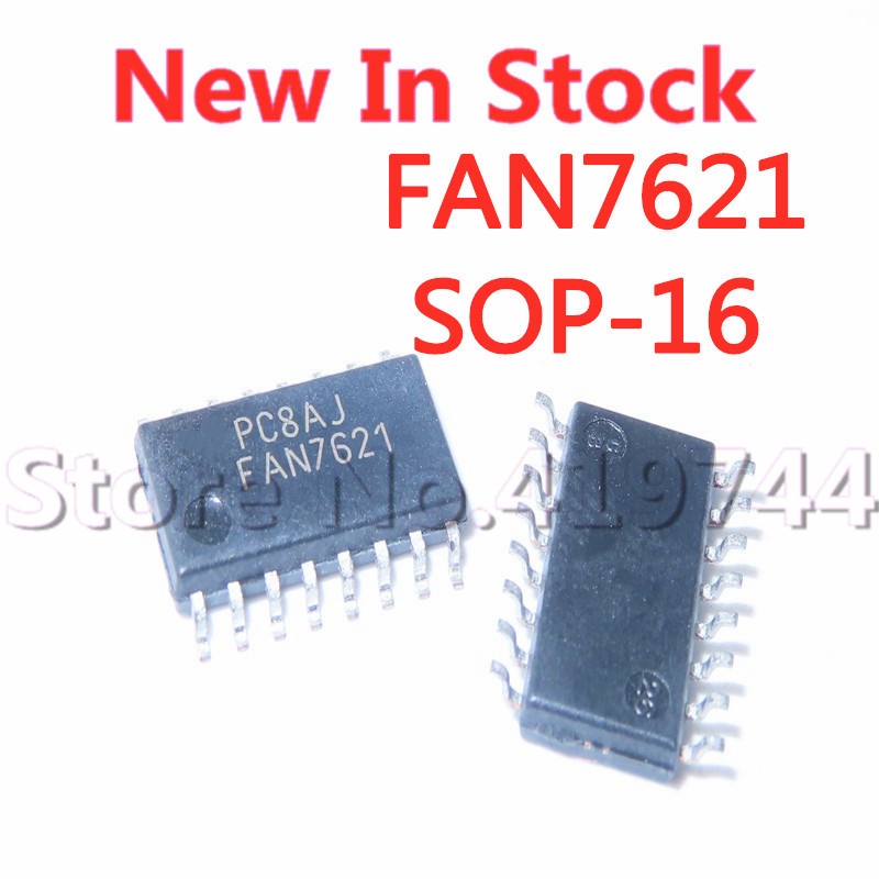 [xqx] 5pcs/lot FAN7621B FAN7621BSJX FAN7621 SOP-16 SMD PFC controller chip IC In Stock IC Asli Baru