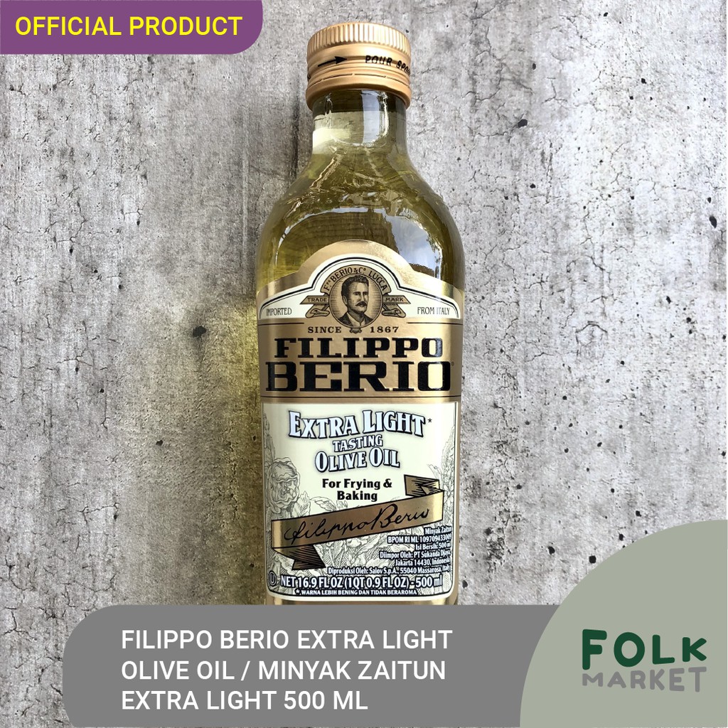 

FILIPPO BERIO Extra Light Pure Olive Oil / Minyak Zaitun 500 ml