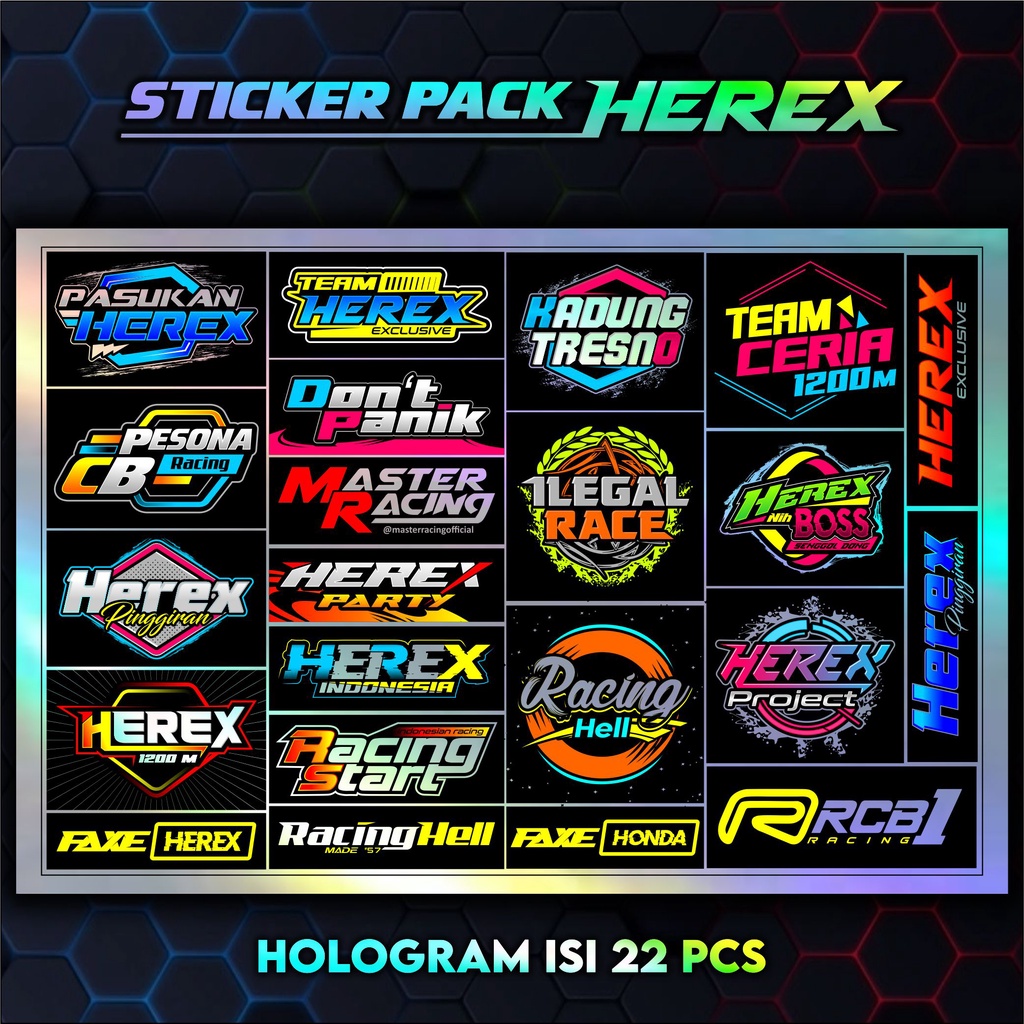 STICKER HEREX PACK RACING STIKER PACK VINY HEREX