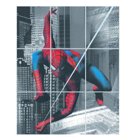 KERAMIK PANEL ASTER IKAN KOI SPIDERMAN BURUNG BANGAU MICKEY 9x20x25