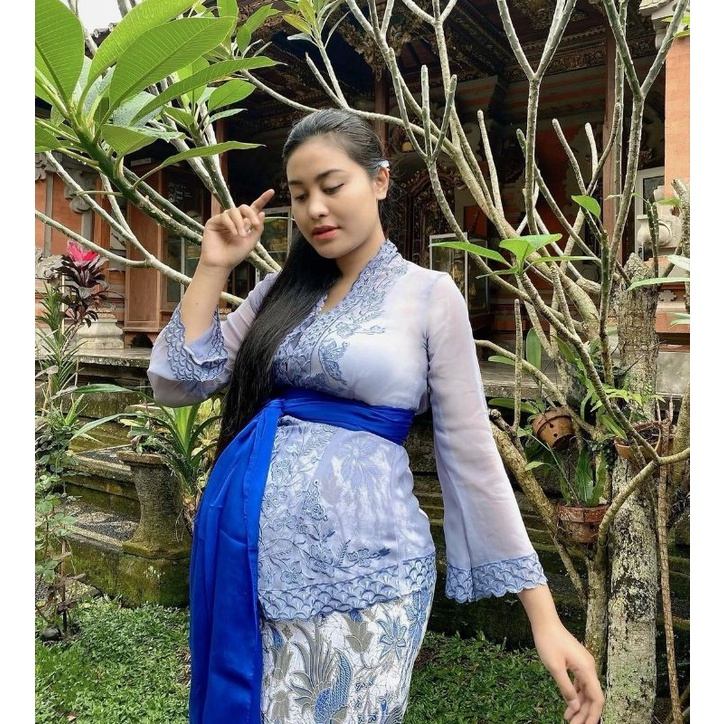 Kebaya hamil sifon bordir ready