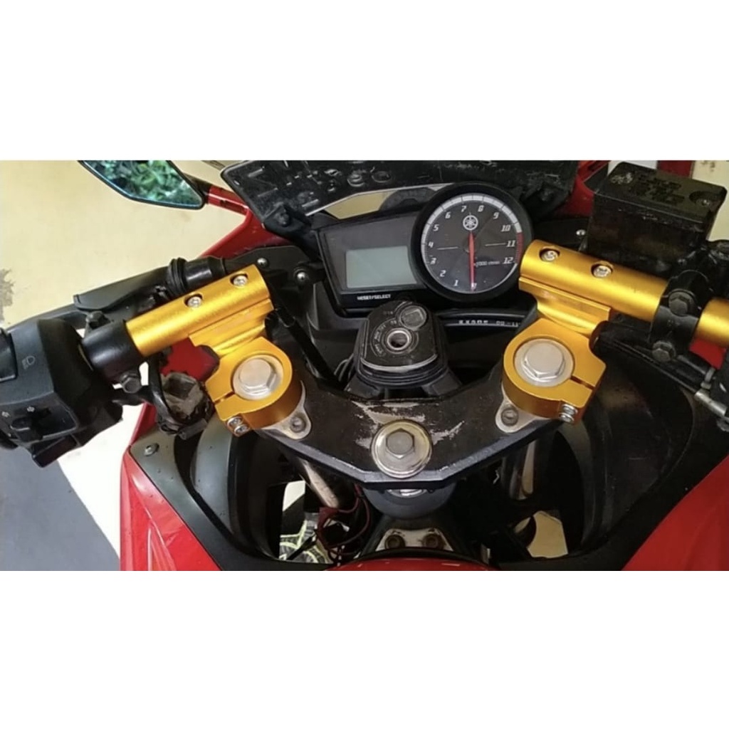 Stang Jepit Clip On ROBOT Full CNC Bisa Untuk Motor Satria Fu Ninja R RR 150 Rx King Vixion R15 CB CBR 150 MEGA PRO VERZA SONIC DLL