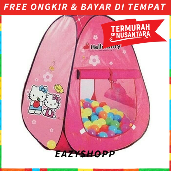 Tenda Mainan Anak Anak Jumbo Camping Karakter Hello Kitty Outdoor Perempuan Cewek Bermain Besar Mura