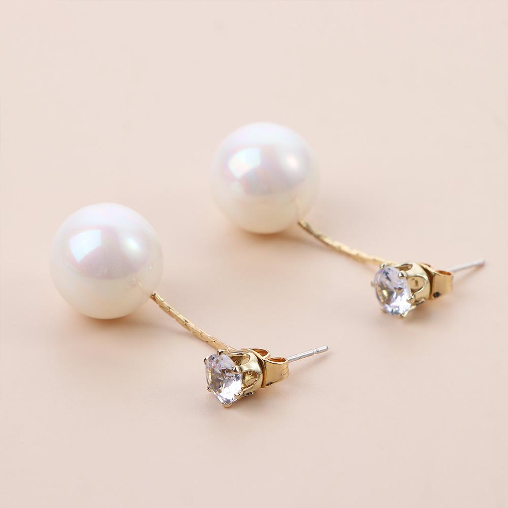 Mxbeauty Anting Wanita Elegan Manis Mewah Rumbai Gantung Belakang Fashion Perhiasan Gaya Korea Earrings