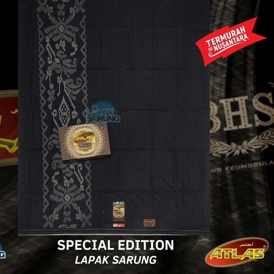 ❋ Sarung ATLAS HITAM POLOS PUTIH POLOS | SARUNG ATLAS POLOS | Sarung ATLAS Premium TKP Original 750 