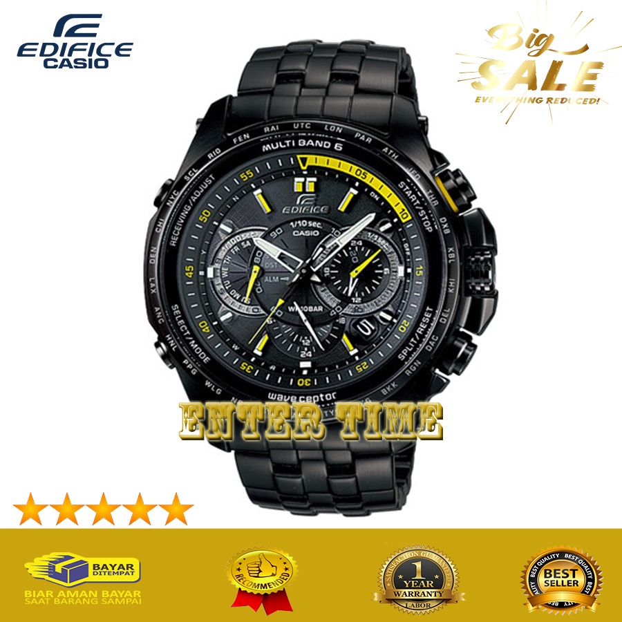 BIG SALE  JAM TANGAN PRIA KEREN CASIO EDIFICE TYPR EQW M710DC-1A STAINLESS BLACK JAM TANGAN FASHION 