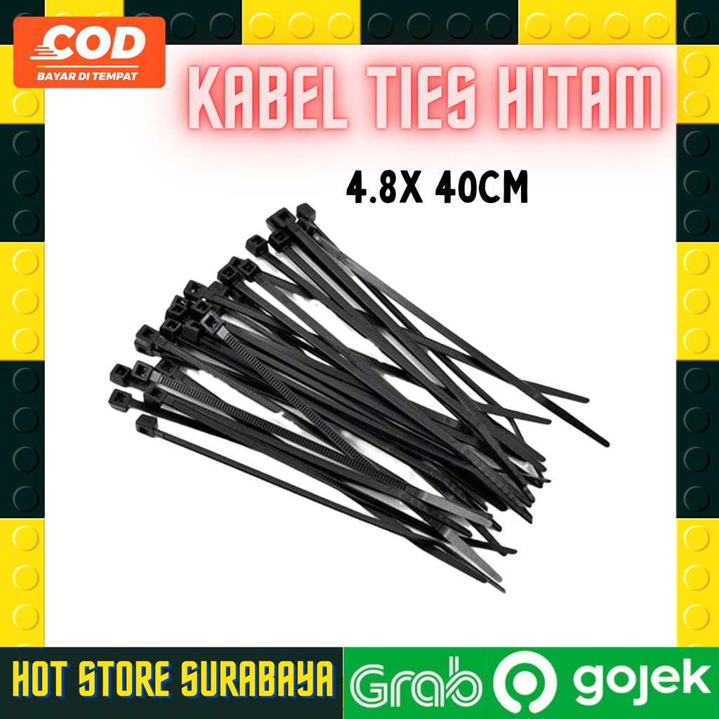 Kabel Tis Cable Ties Kabel Ties Hitam 4.8 x 40 cm