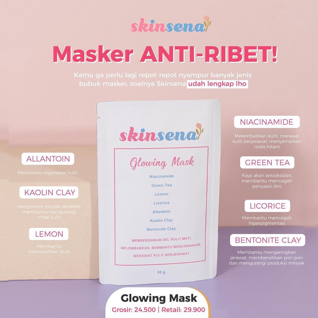 Skinsena Skincare ORIGINAL ( Ready Stok )-Glowing Mask