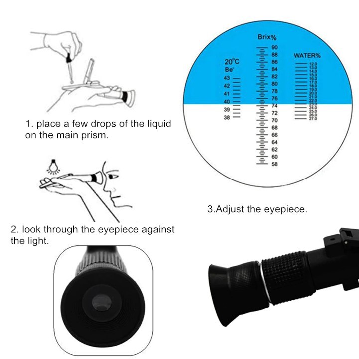 Refractometer Honey Meter Refraktometer Kadar Kemurnian Madu Brix Gula