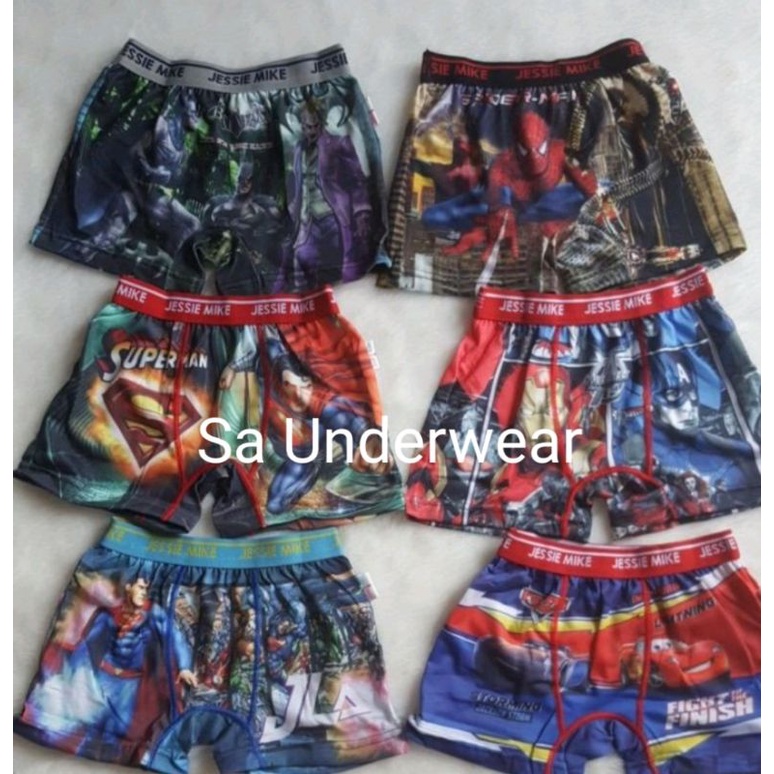 Jessie & Mike Celana Dalam Anak Laki-Laki Karakter Size S-XXL