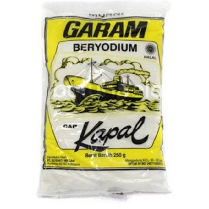 

Garam BERYODIUM asli merek Kapal berat 250 gram