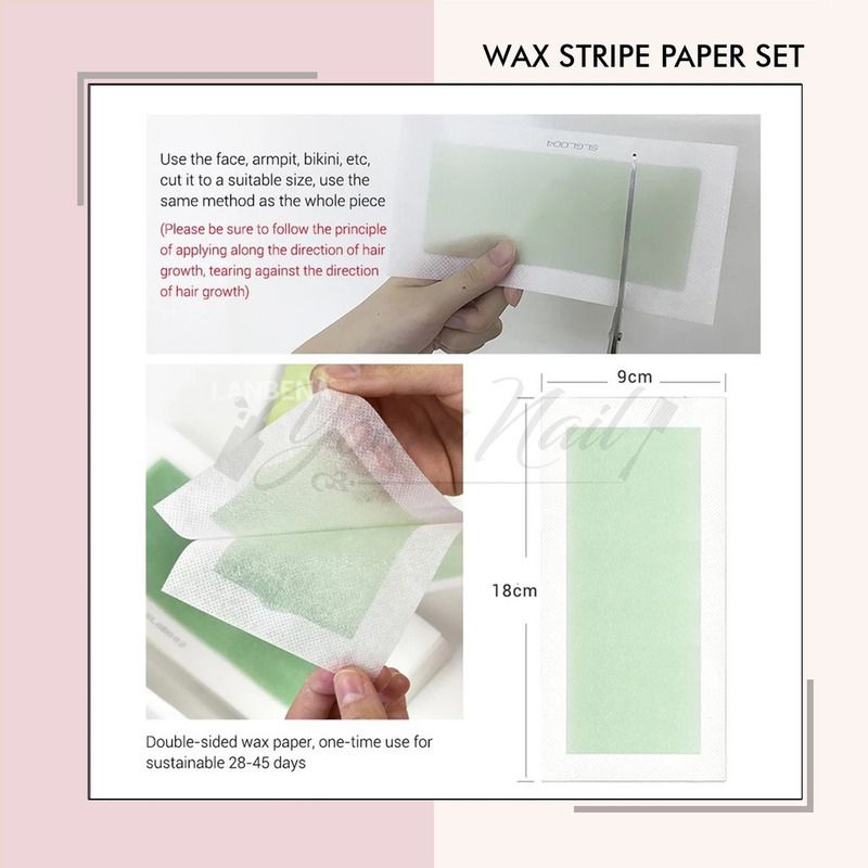 10pcs Wax Stripe Paper set double sided waxing paper kertas waxing