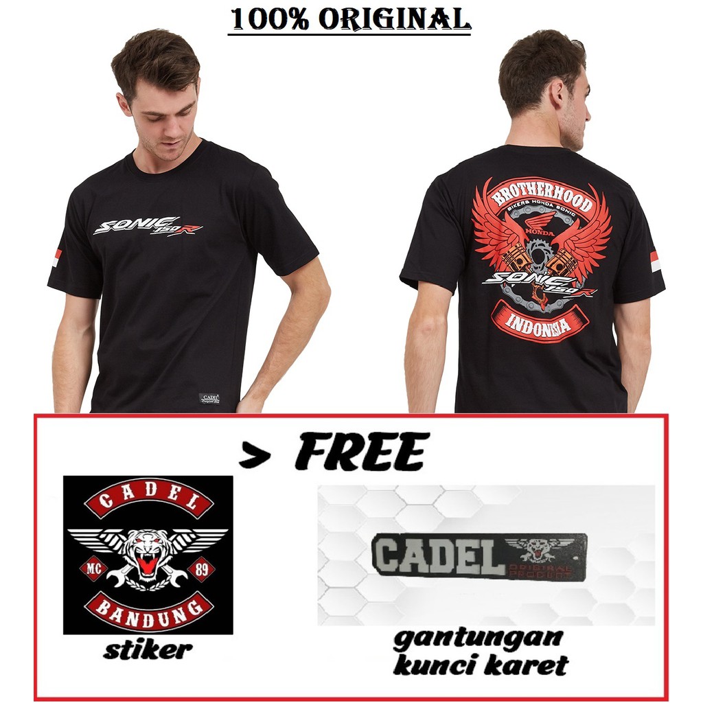 Kaos Sonic 150r COD kaos honda Sonic 150r baju kaos motor pria tangan pendek free stiker
