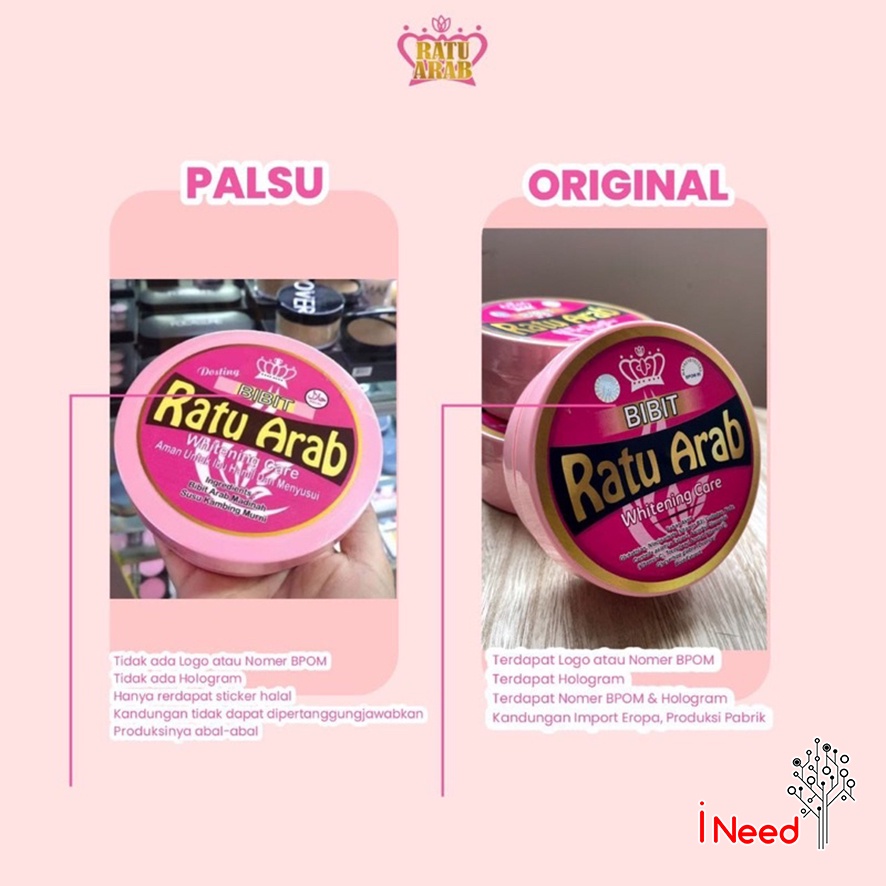 (INEED)Bibit Ratu Arab Original/ Lotion Pemutih Kulit Ampuh Sudah Bpom