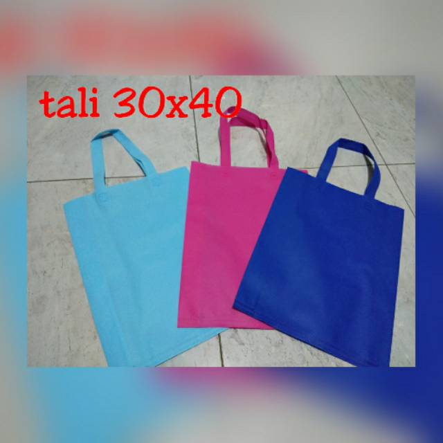 

Goodie bag/tas spunbond tali 30x40x8