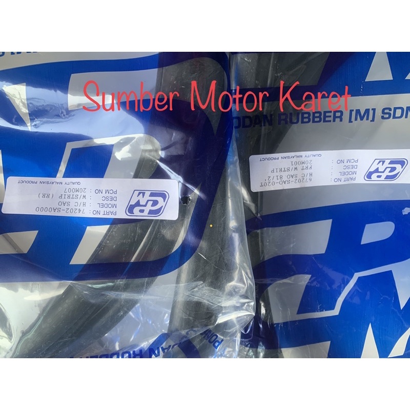 Karet Kaca Depan Dan Belakang Honda Civic Excellent Tahun 1980-1983