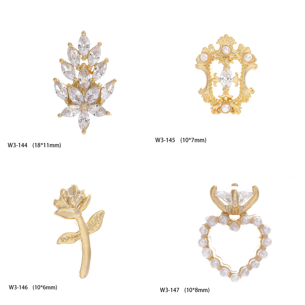 Mxbeauty 2pcs / Set Charms Berlian Imitasi / Bunga / Beruang 3d Untuk Dekorasi Nail Art