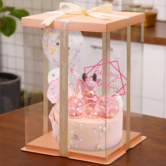 

Kotak Kue Mika Box Transparan Mika Box PET Cake Box Mika Foodgrade uk 30cm