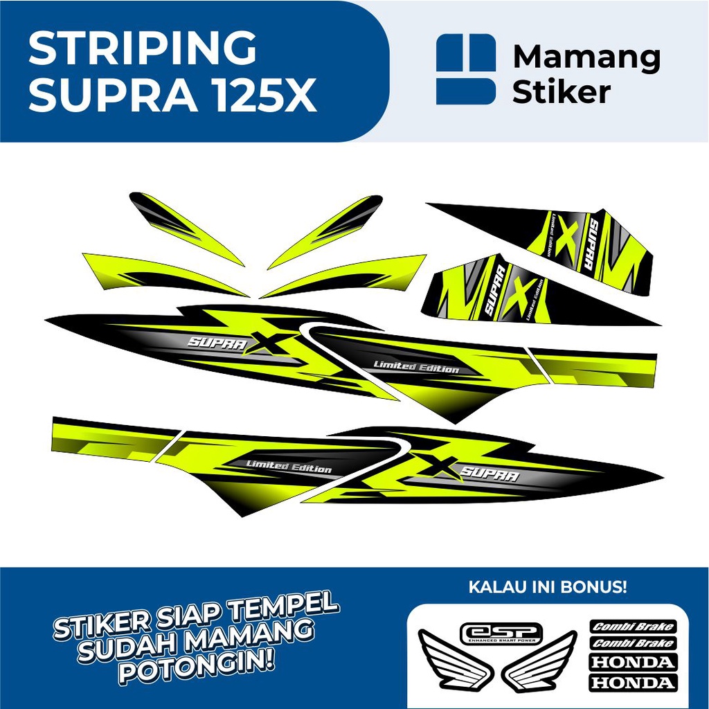 STRIPING SUPRA X 125 VARIASI 31/STICKER SUPRA X125 FI WAVE 2007 2008 2009 2010 LAMA/STIKER LIS HONDA