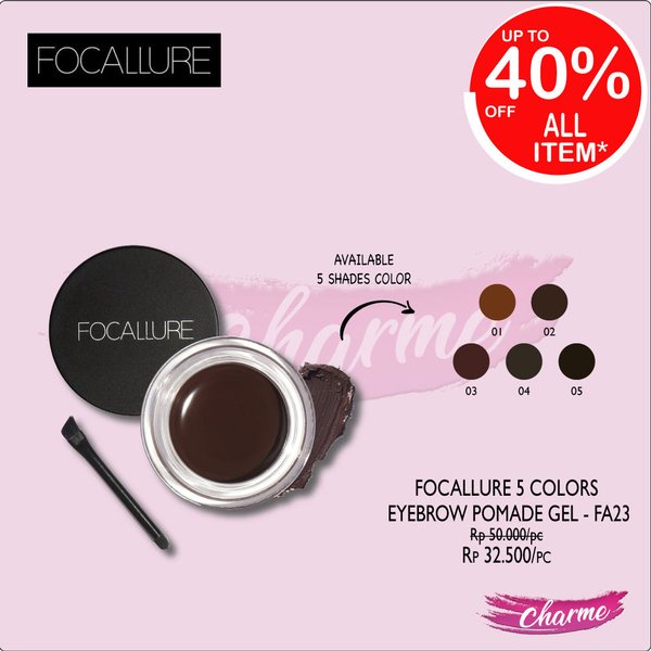 (READY &amp; ORI!) Focallure 5 Colors Eyebrow Pomade Gel Eyebrow Alis Cream FA23 FA 23 Tahan Lama Waterproof