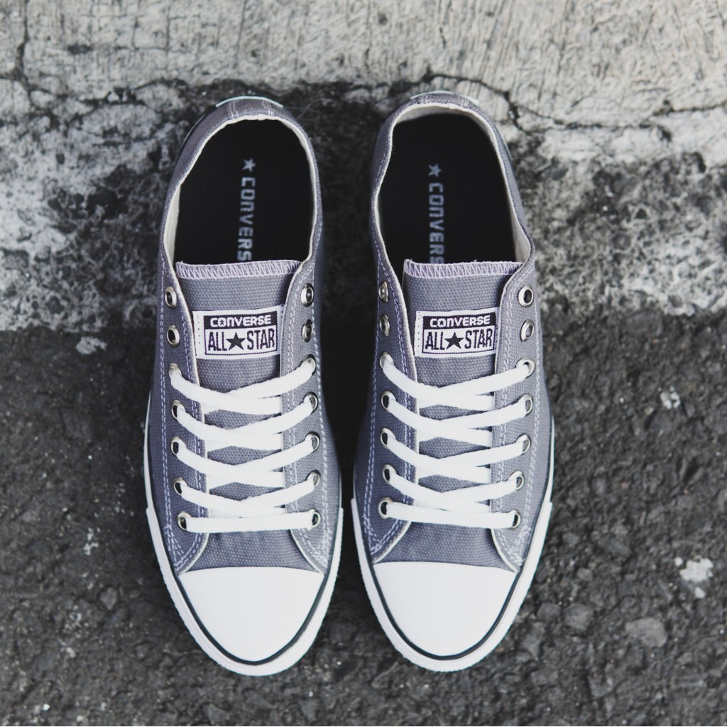 PROMO ! Sepatu Pria/Wanita Converse Allstar Pendek Abu Kasual Sneakers Bertali /Sekolah/Kuliah/Murah